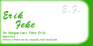 erik feke business card